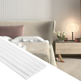 Pannelli decorativi 3D a lamelle doghe bianche pitturabili, boiserie per rivestimento pareti da interno| DOGHE STRETTE | Lunghezza 2,7 metri o 2 metri | Pannelli acustici componibili in duropolimero