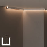 KH901 - Cornici velette per led a soffitto e parete, per illuminazione indiretta con le strisce led - 2 metri
