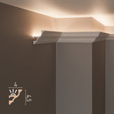 KH905 da 2 metri - Cornici velette per led a soffitto e parete, per illuminazione indiretta con le strisce led