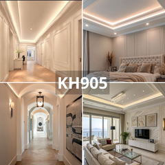 KH905 da 2 metri - Cornici velette per led a soffitto e parete, per illuminazione indiretta con le strisce led