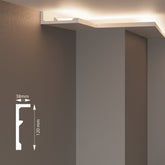 NH2 - Cornici velette per led a soffitto e parete per illuminazione indiretta con le strisce led e per cartongesso - 2 metri