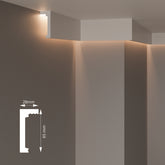 NH3 - Cornici velette per led a soffitto e parete per illuminazione indiretta con le strisce led e per cartongesso - 2 metri