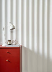 Pannelli decorativi 3D cannettato, dune bianche pitturabili, boiserie per rivestimento pareti da interno| DUNE MEDIE | Lunghezza 2,8 metri o 2 metri | Pannelli acustici componibili in duropolimero