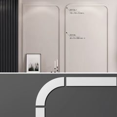 HCR504 - Cornici per pannelli boiserie a parete, effetto doghe bianche, da 2 metri, in duropolimero bianco, robusto (meglio del polistirolo e gesso)