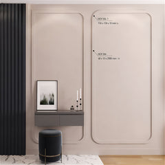 HCR504 - Cornici per pannelli boiserie a parete, effetto doghe bianche, da 2 metri, in duropolimero bianco, robusto (meglio del polistirolo e gesso)