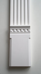 Lesena decorativa in stile corinzio a parete,  pilastro colonna piatta romana, greca, in poliuretano robusto | Altezza totale 240cm