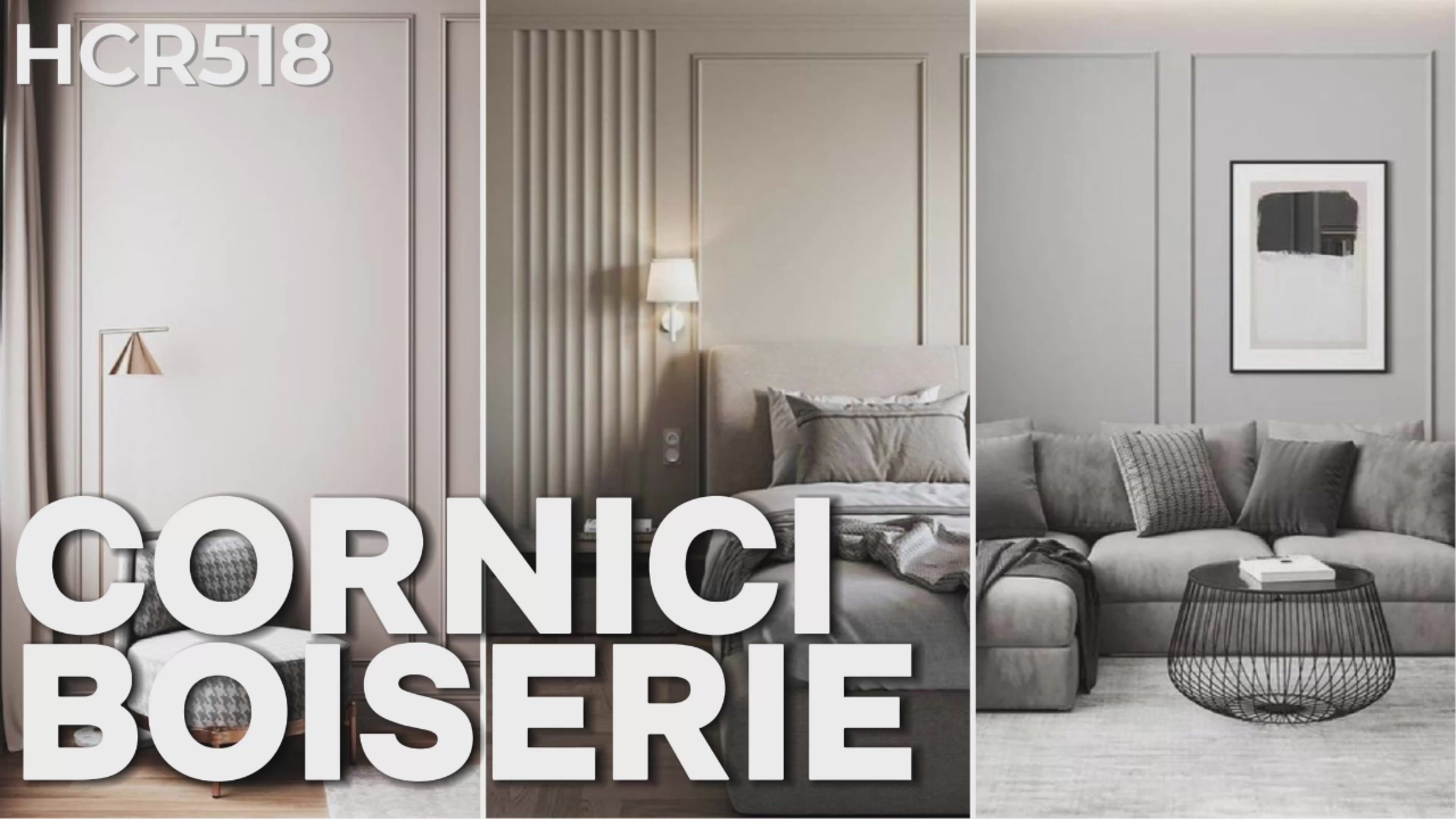 HCR518 - cornici boiserie in duropolimero per pareti da interno