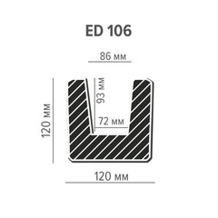 ED106 - Trave in Finto Legno per soffitto a vista, da 2 metri, 12x12 cm, (in Poliuretano, meglio del polistirolo)  Bianco pitturabile