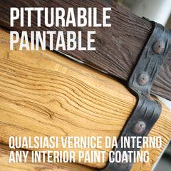 ED106 - Trave in Finto Legno per soffitto a vista, da 2 metri, 12x12 cm, (in Poliuretano, meglio del polistirolo)  Bianco pitturabile