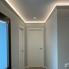 KH904 da 2 metri - Cornici velette per led a soffitto e parete, per illuminazione indiretta con le strisce led