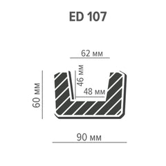 ED107 - Trave in Finto Legno per soffitto a vista, da 2 metri, 9x6 cm, (in Poliuretano, meglio del polistirolo). Bianco pitturabile