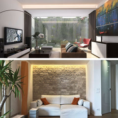 KH903 da 2 metri - Cornici velette per led a soffitto e parete, per illuminazione indiretta con le strisce led