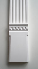 Lesena decorativa in stile corinzio a parete, pilastro colonna piatta romana, greca, in poliuretano robusto | Altezza totale 240cm