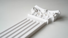 Lesena decorativa in stile corinzio a parete, pilastro colonna piatta romana, greca, in poliuretano robusto | Altezza totale 240cm