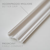 HCR524 - Cornici per parete boiserie da 2 metri, in duropolimero bianco rigido (meglio del polistirolo e gesso), per riquadri a muro