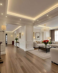 KH904 da 2 metri - Cornici velette per led a soffitto e parete, per illuminazione indiretta con le strisce led
