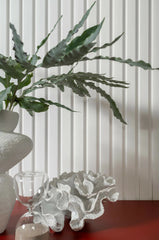 Pannelli decorativi 3D a lamelle doghe bianche pitturabili, boiserie per rivestimento pareti da interno| DOGHE MEDIE | Lunghezza 2,7 metri o 2 metri | Pannelli acustici componibili in duropolimero