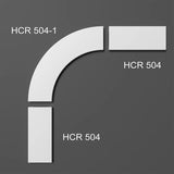 HCR504 - Cornici per pannelli boiserie a parete, effetto doghe bianche, da 2 metri, in duropolimero bianco, robusto (meglio del polistirolo e gesso)