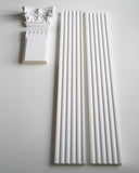 Lesena decorativa in stile corinzio a parete,  pilastro colonna piatta romana, greca, in poliuretano robusto | Altezza totale 240cm