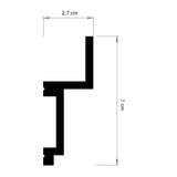 KH915 da 2 metri - Cornici velette per led a soffitto e parete, per illuminazione indiretta con le strisce led