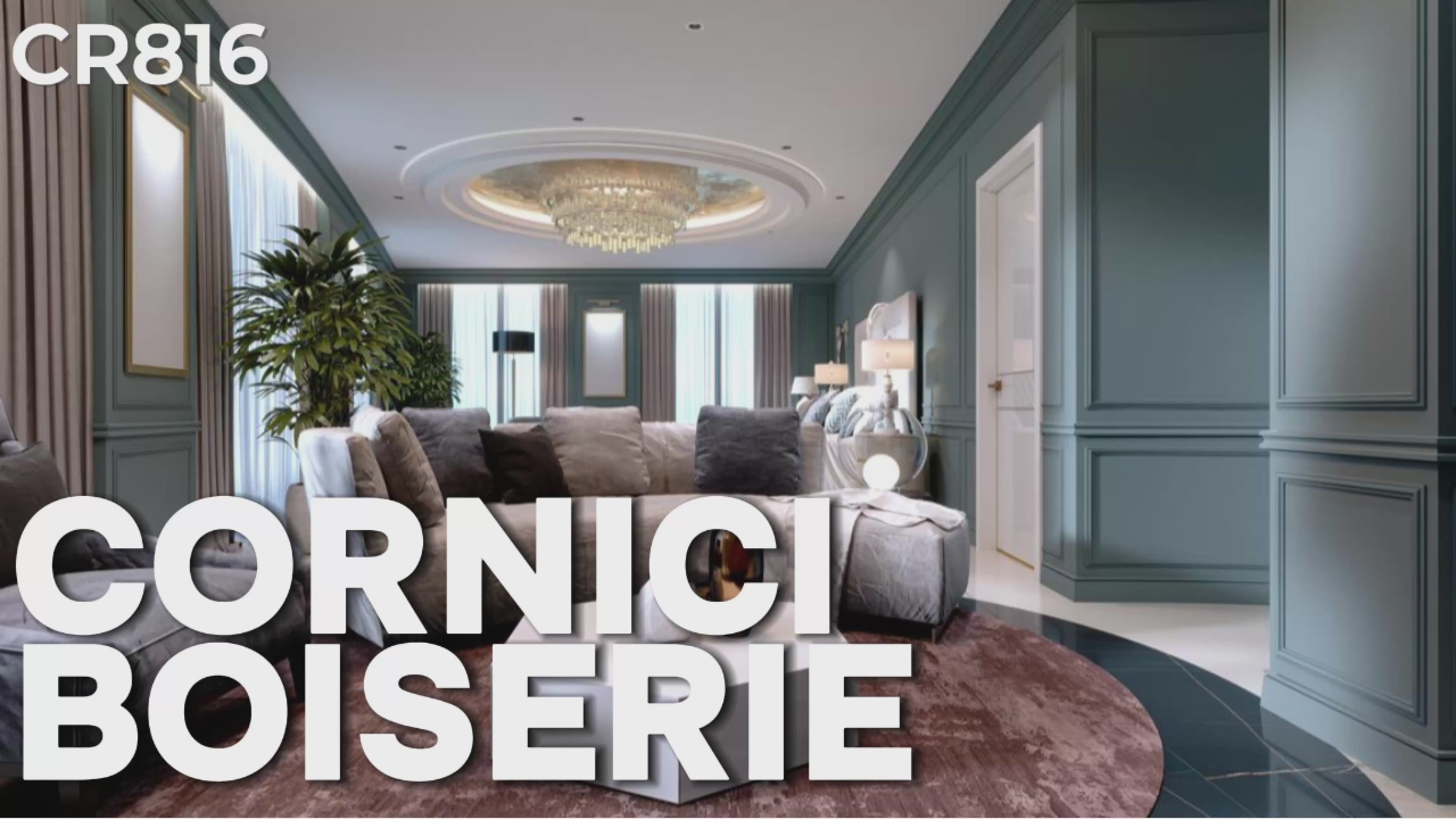CR816 - cornici boiserie in poliuretano per pareti da interno