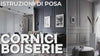 CR816 - Cornici da 2 metri per parete boiserie, profilo decorativo 3d in poliuretano bianco rigido da applicare a muro