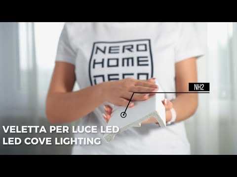 NH2 - Cornici velette per led a soffitto e parete per illuminazione indiretta con le strisce led e per cartongesso - 2 metri