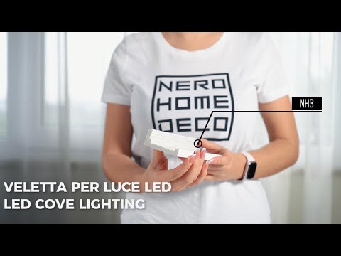 NH3 - Cornici velette per led a soffitto e parete per illuminazione indiretta con le strisce led e per cartongesso - 2 metri