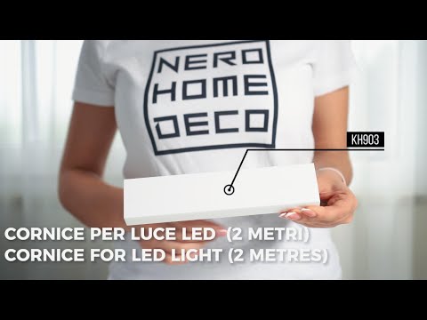 KH903 da 2 metri - Cornici velette per led a soffitto e parete, per illuminazione indiretta con le strisce led