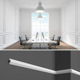 Cornici Boiserie Parete 12m - Duropolimero Bianco, 12 Pezzi Da 1m - Foto 11