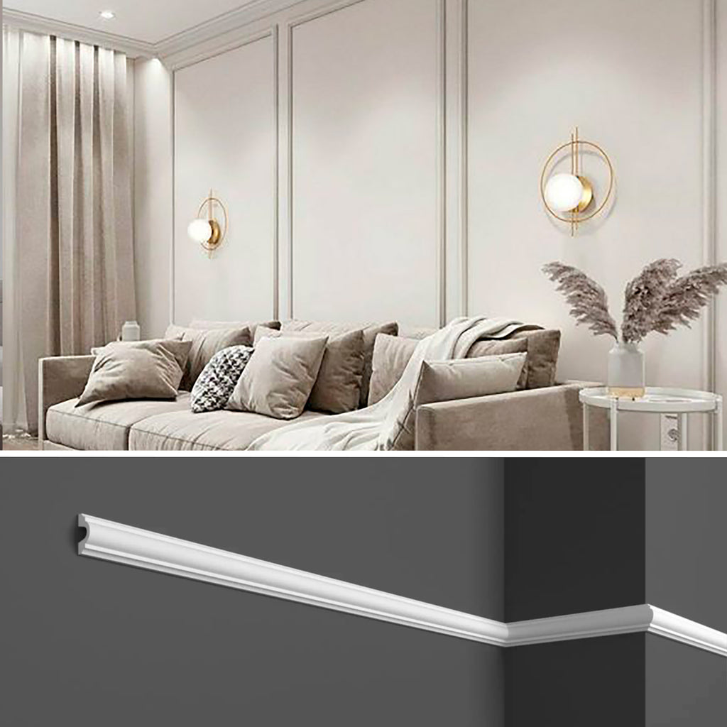 Cornici Per Boiserie In Duropolimero - Bianco, 2m, Pitturabili, Per Pareti - Foto 8