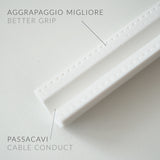 HCR516 - Cornici per parete boiserie da 2 metri, in duropolimero bianco rigido (meglio del polistirolo e gesso), a muro