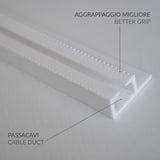 KH903 da 2 metri - Cornici velette per led a soffitto e parete, per illuminazione indiretta con le strisce led