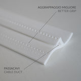 KH906 da 2 metri - Cornici velette per led a soffitto e parete, per illuminazione indiretta con le strisce led