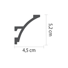 KH904 da 2 metri - Cornici velette per led a soffitto e parete, per illuminazione indiretta con le strisce led