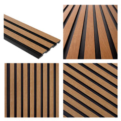Pannelli decorativi 3D effetto legno rovere a lamelle doghe, boiserie per rivestimento pareti da interno| MEDIO - Rovere CLASSIC | Lunghezza 2,7 metri o 2 metri | Pannelli acustici componibili in duropolimero