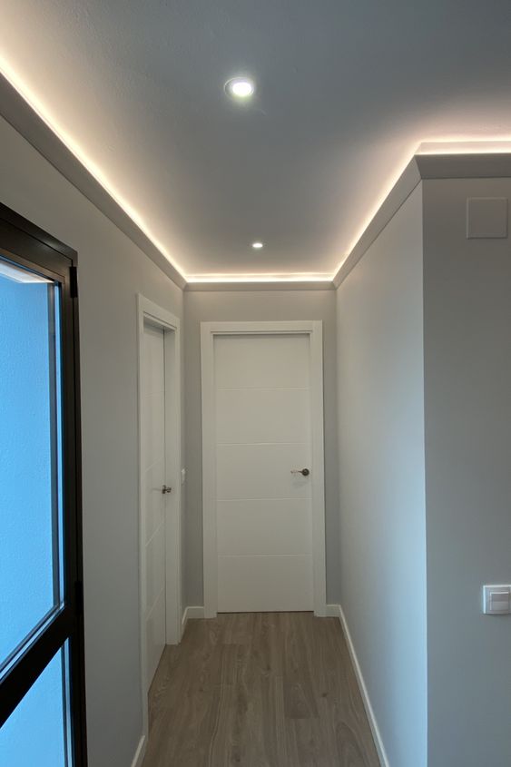 KH904 da 2 metri - Cornici velette per led a soffitto e parete, per illuminazione indiretta con le strisce led