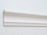 CR816 - Cornici da 2 metri per parete boiserie, profilo decorativo 3d in poliuretano bianco rigido da applicare a muro