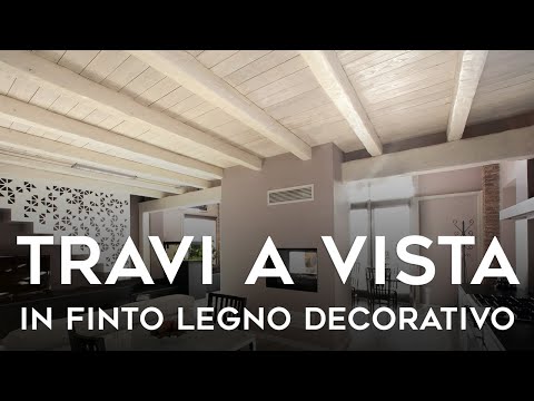 ED107 - Trave in Finto Legno per soffitto a vista, da 2 metri, 9x6 cm, (in Poliuretano, meglio del polistirolo). Bianco pitturabile