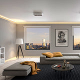 KH906 da 2 metri - Cornici velette per led a soffitto e parete, per illuminazione indiretta con le strisce led