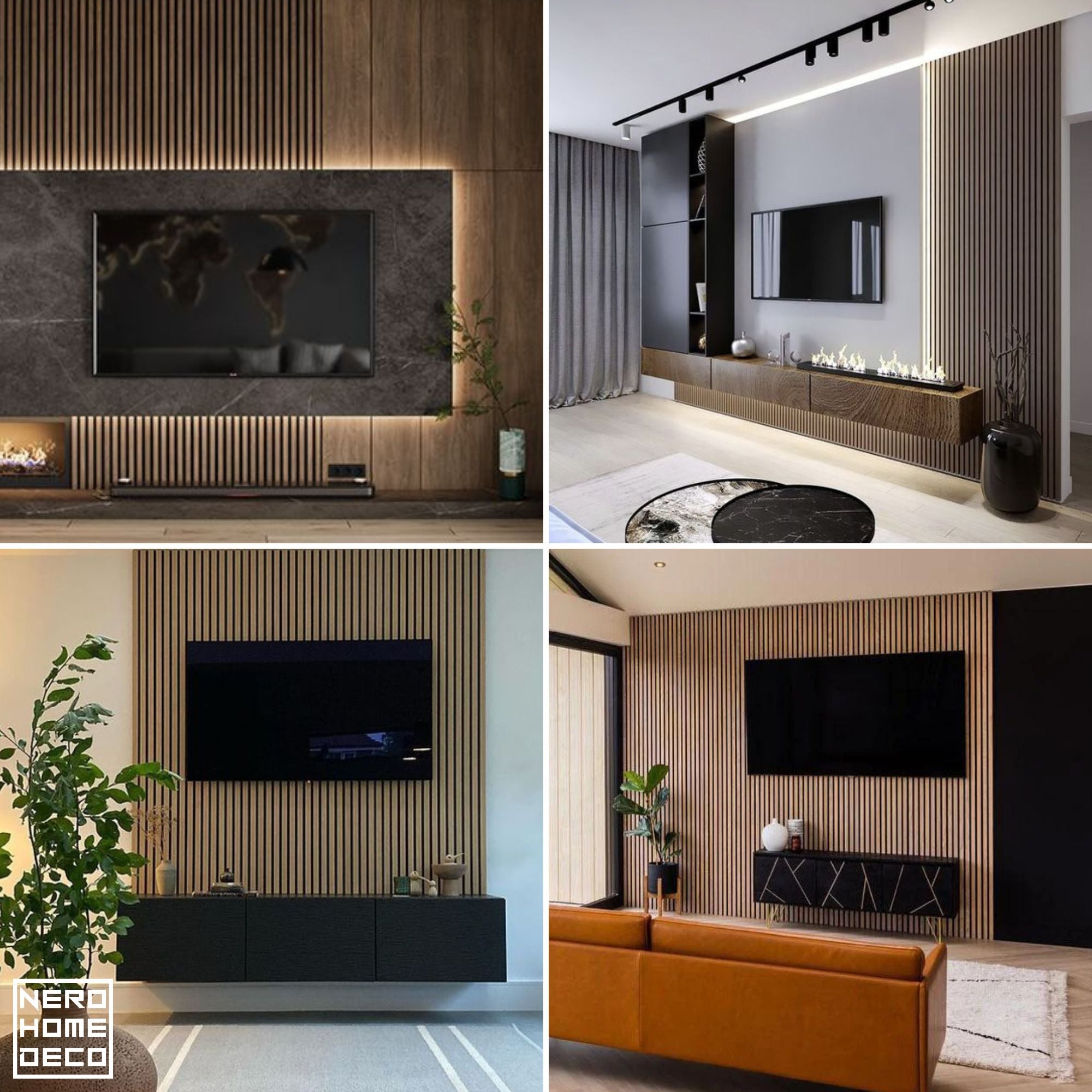 Pannelli decorativi 3D effetto legno rovere a lamelle doghe, boiserie per rivestimento pareti da interno| MEDIO - Rovere CLASSIC | Lunghezza 2,7 metri o 2 metri | Pannelli acustici componibili in duropolimero