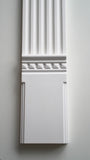 Lesena decorativa in stile corinzio a parete,  pilastro colonna piatta romana, greca, in poliuretano robusto | Altezza totale 240cm