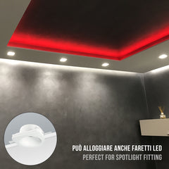 NH1 - Cornici velette per led a soffitto e parete per illuminazione indiretta con le strisce led o faretti per cartongesso - 2 metri